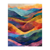 Jewel-Toned Abstract Mountain Landscape Wall Art (Print Only) thumbnail