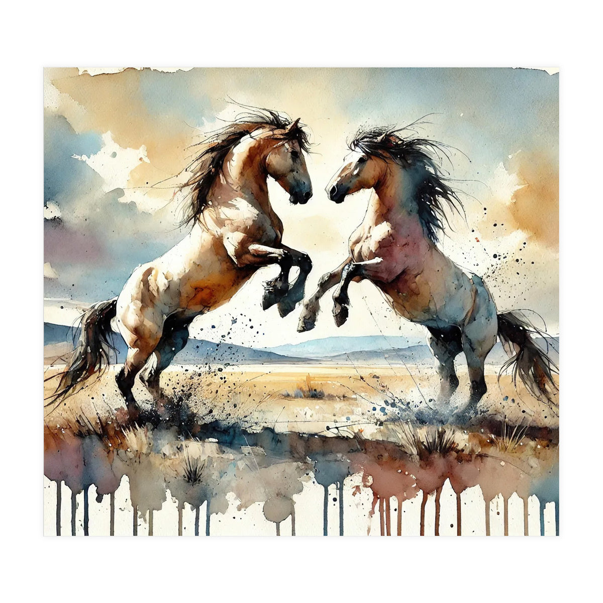 Rearing Horses (Print Only)