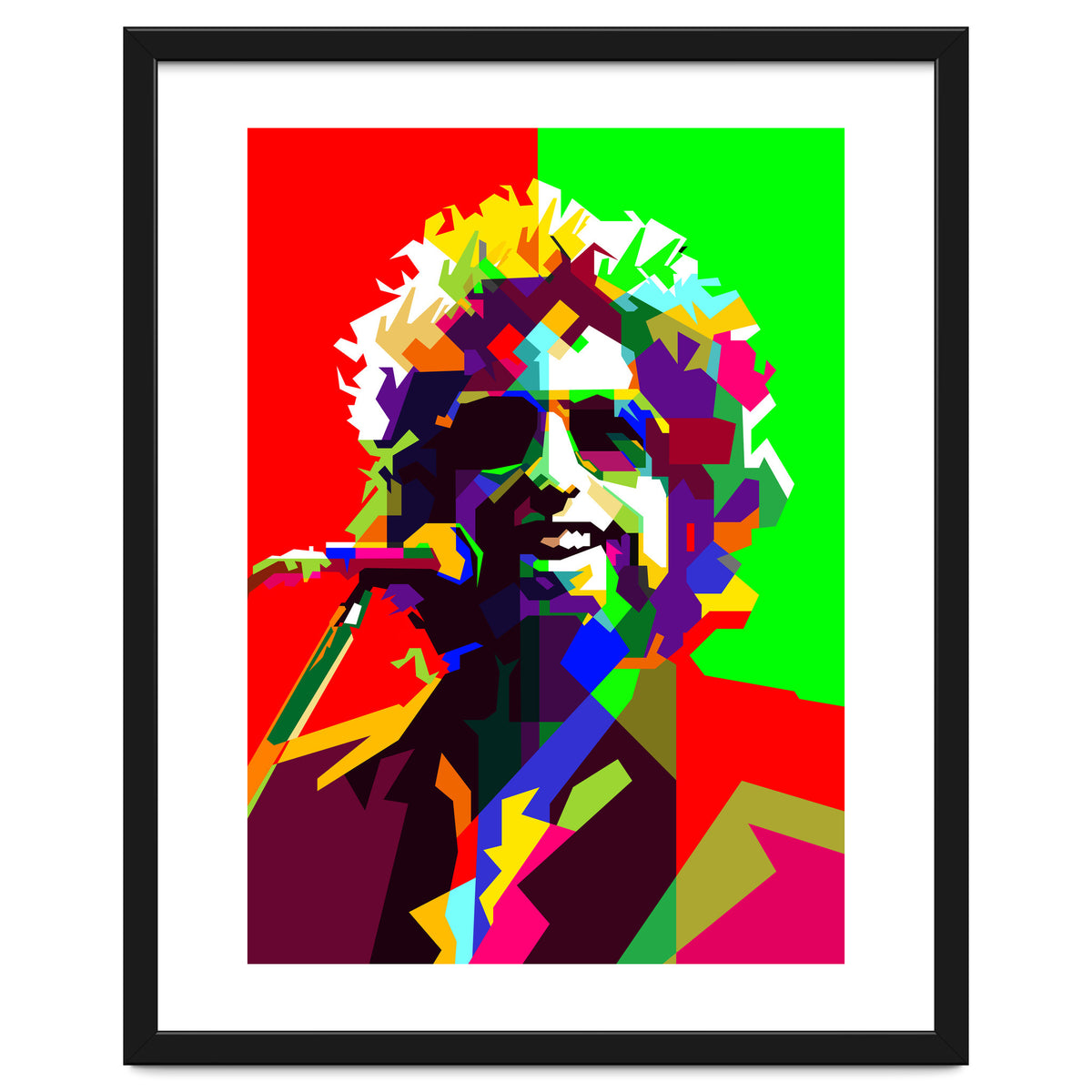 Bob Dylan Country Folk Singer Pop Art WPAP