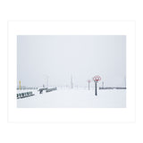 Snow-covered Basketball court and side bench (Print Only) thumbnail