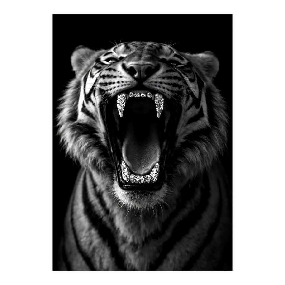 Roaring Tiger portrait  (Print Only)
