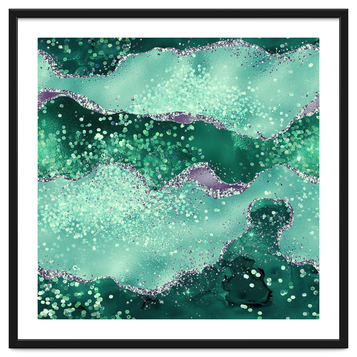 Emerald Glitter Agate Texture 02