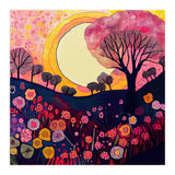 Folk Sunset Over Floral Hills (Print Only) thumbnail