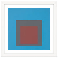 JOSEF ALBERS - HOMAGE TO THE SQUARE, BLUE, DARK RED