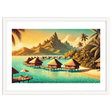 Vintage Bora Bora Poster, French Polynesia thumbnail
