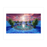 Oasis of Dreams: Surreal Tropical Landscape (Print Only) thumbnail