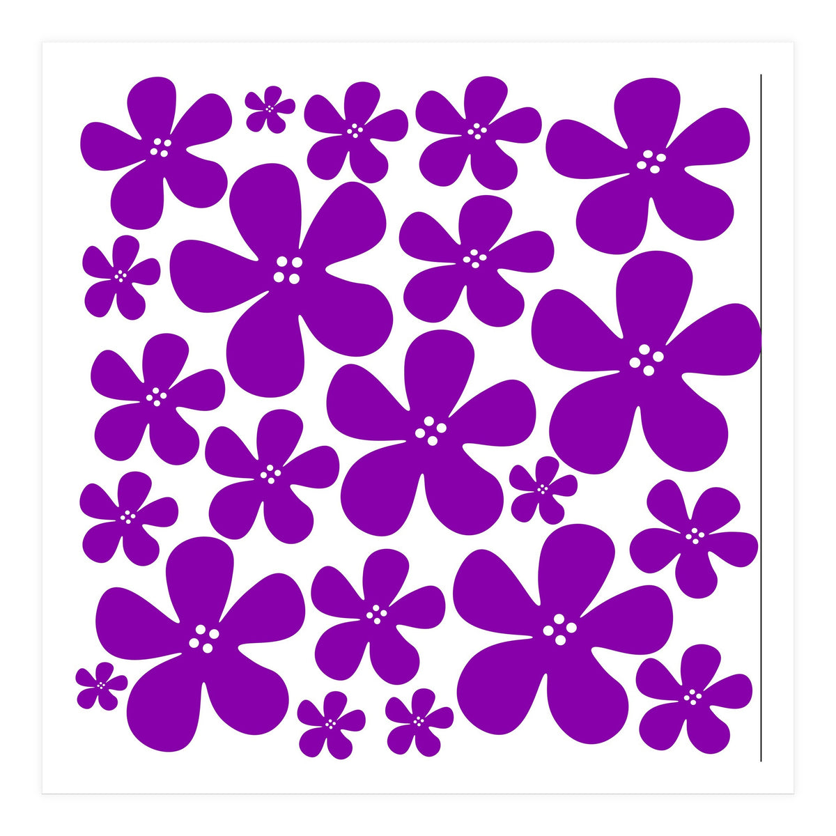 Purple Flowers Pattern (Print Only)