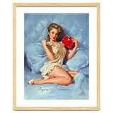 Pinup Sexy Girl Posing With Her Red Book thumbnail