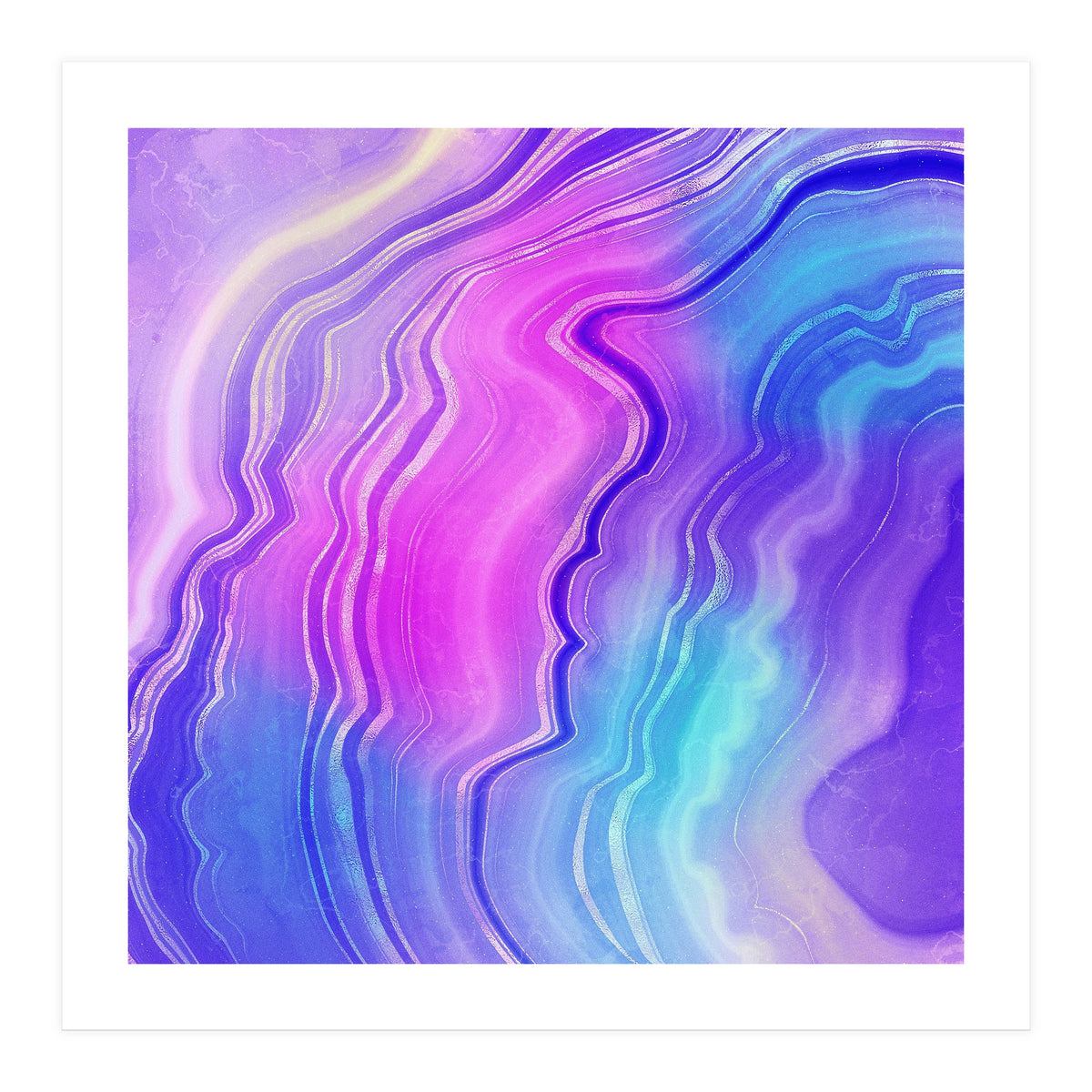 Neon Agate Texture 09 (Print Only)