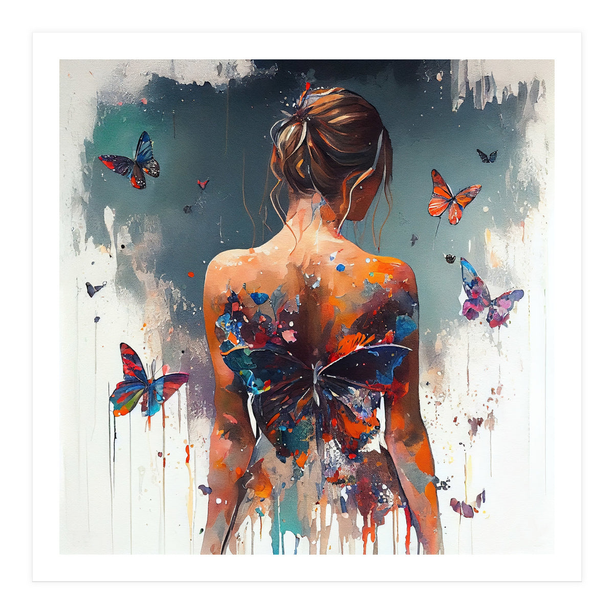 Powerful Butterfly Woman Body #4 (Print Only)
