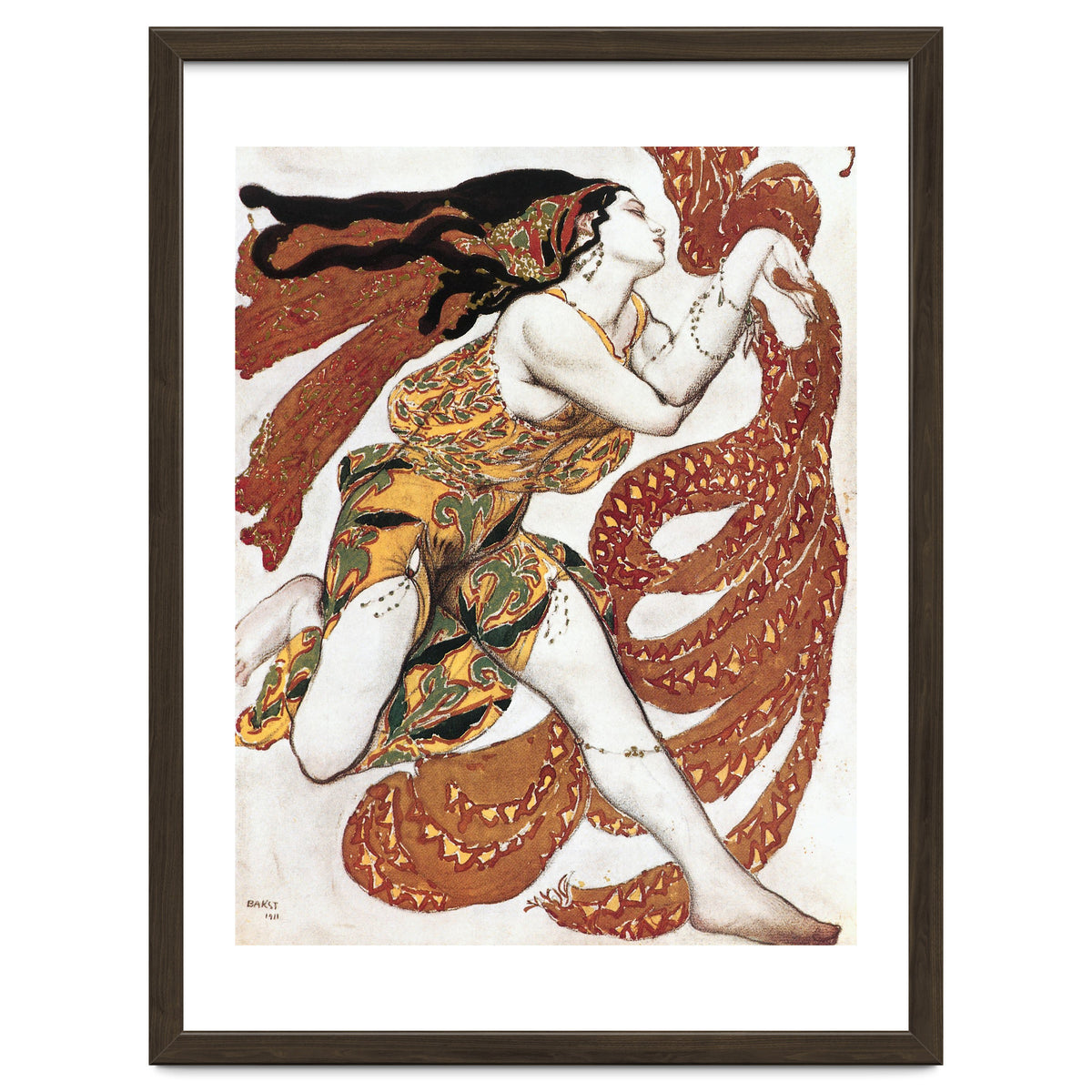 Costume sketch for a Bacchante, from the ballet &quot; Narcissus&quot.