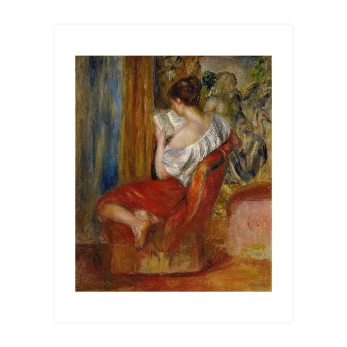 La liseuse-reading woman, around 1900. Oil on canvas, 56 x 46 cm. (Print Only)