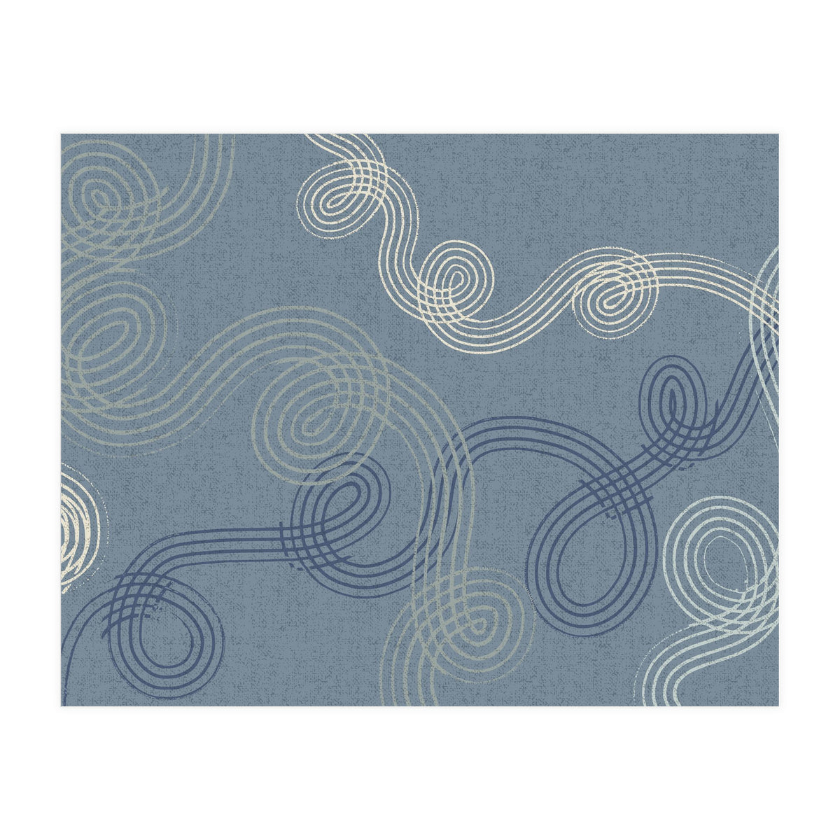 calming essentials loops muted blue (Print Only)