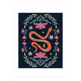 Cute Floral Snake (Print Only) thumbnail