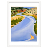 Georgia O’Keeffe – Chama River, Ghost Ranch (1937) | Serene Southwestern Landscape in Bold Modernist Forms thumbnail