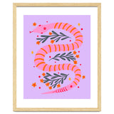 Modern snake - pink and orange thumbnail