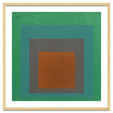 JOSEF ALBERS - HOMAGE TO THE SQUARE GREY BROWN GREEN thumbnail