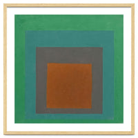 JOSEF ALBERS - HOMAGE TO THE SQUARE GREY BROWN GREEN