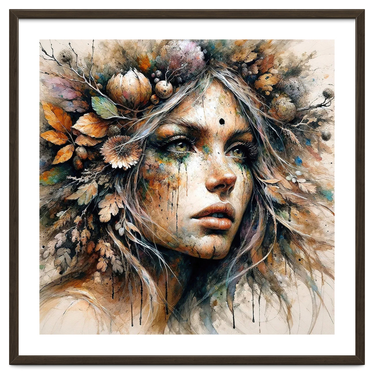 Harvest Crown Druid Woman Portrait