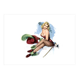 Pinup Sexy Girl Posing In Zorro Costume (Print Only) thumbnail