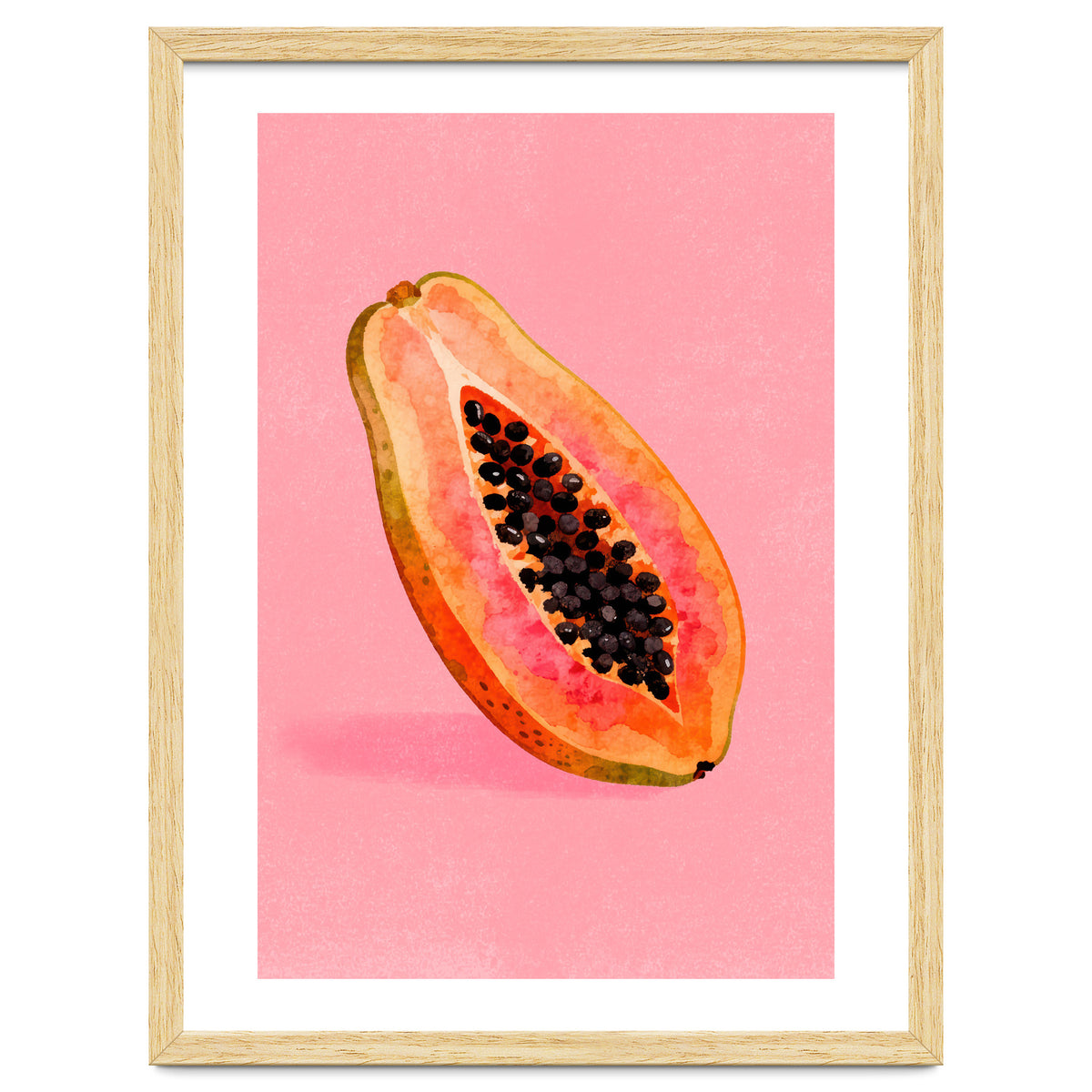 Papaya fruit illustration