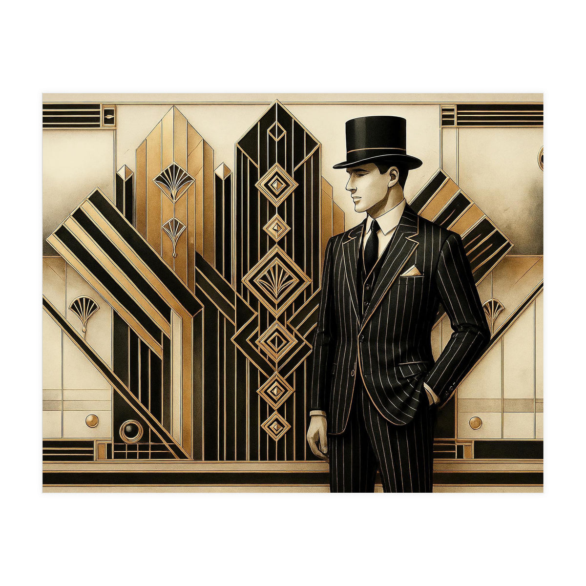 Gatsby Art Deco Noir (Print Only)