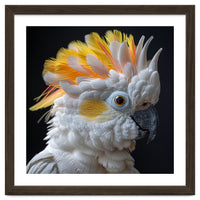 Close Up Of A Cockatoo Parrot With Yellow Crest