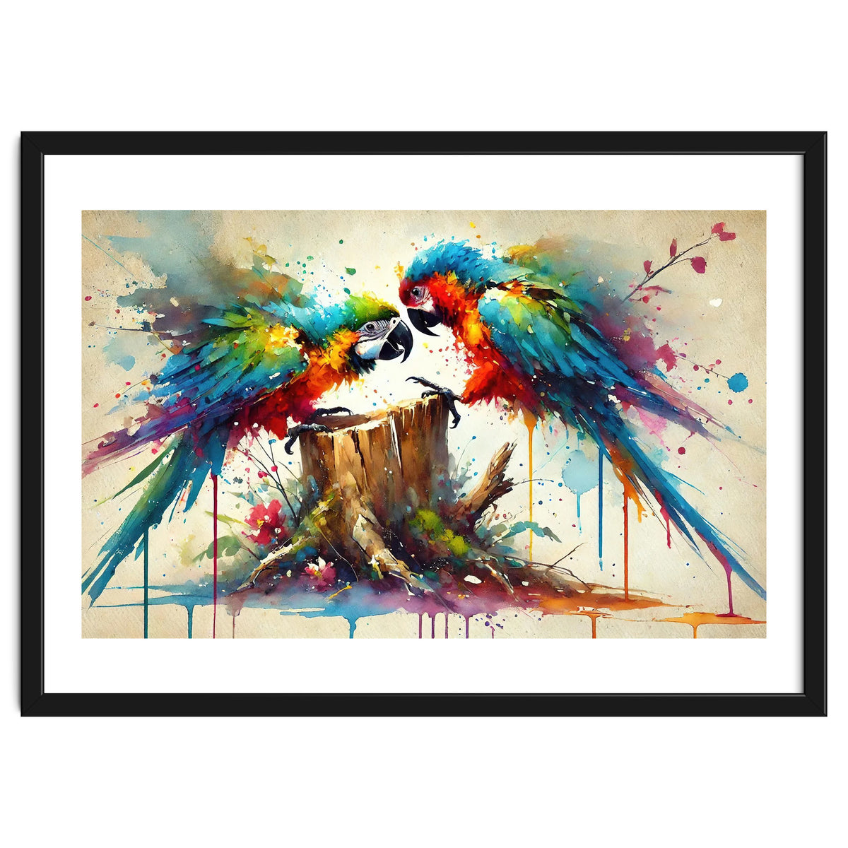 Tropical Macaw Pair