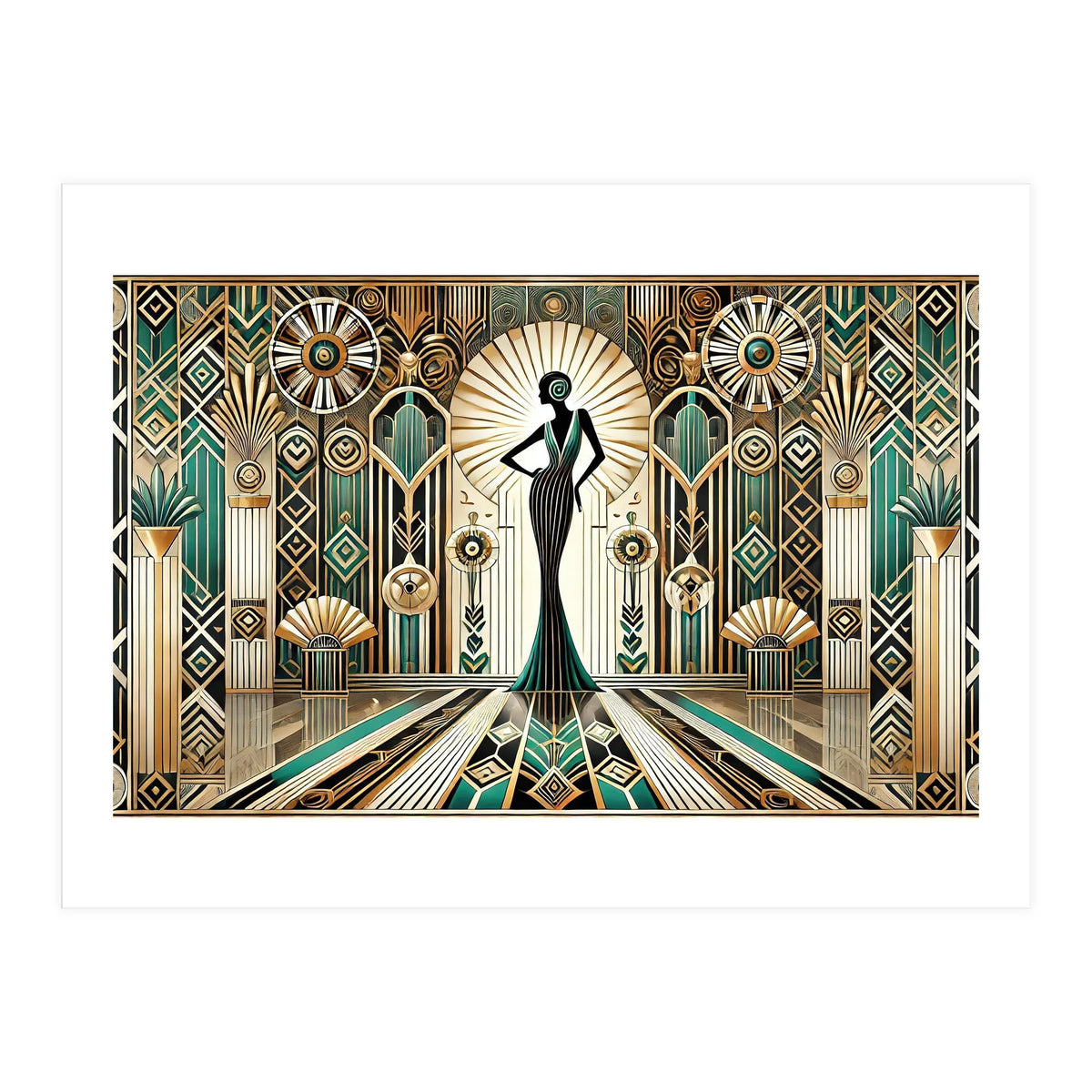 Art Deco Glamour Woman (Print Only)