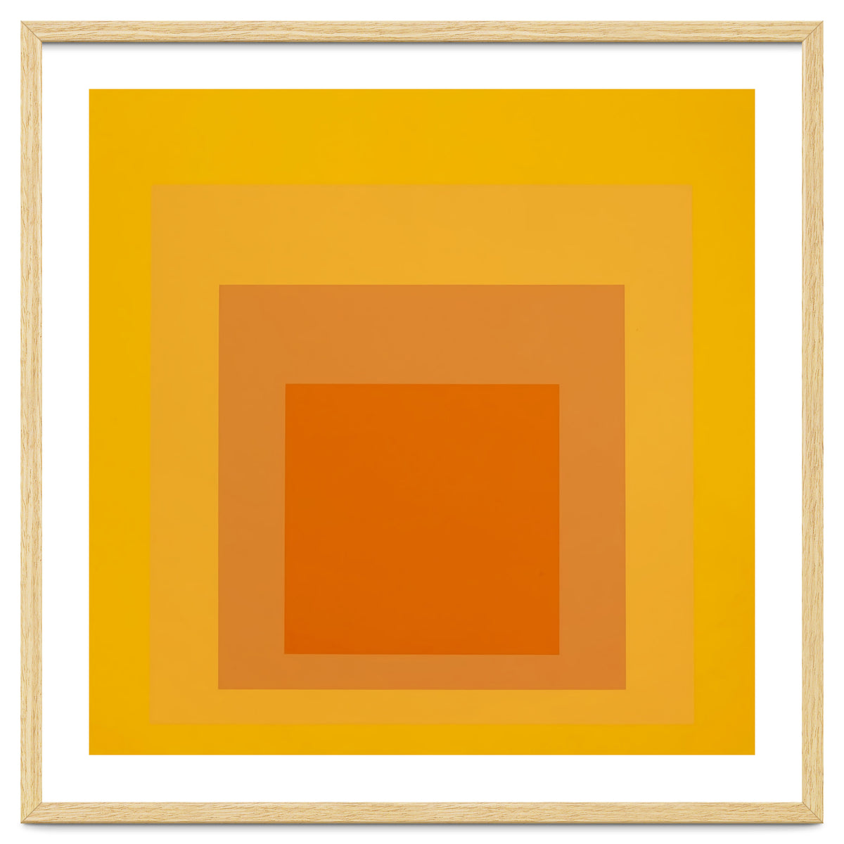 JOSEF ALBERS - HOMAGE TO THE SQUARE YELLOW ORANGE 2. HIGH RESOLUTION