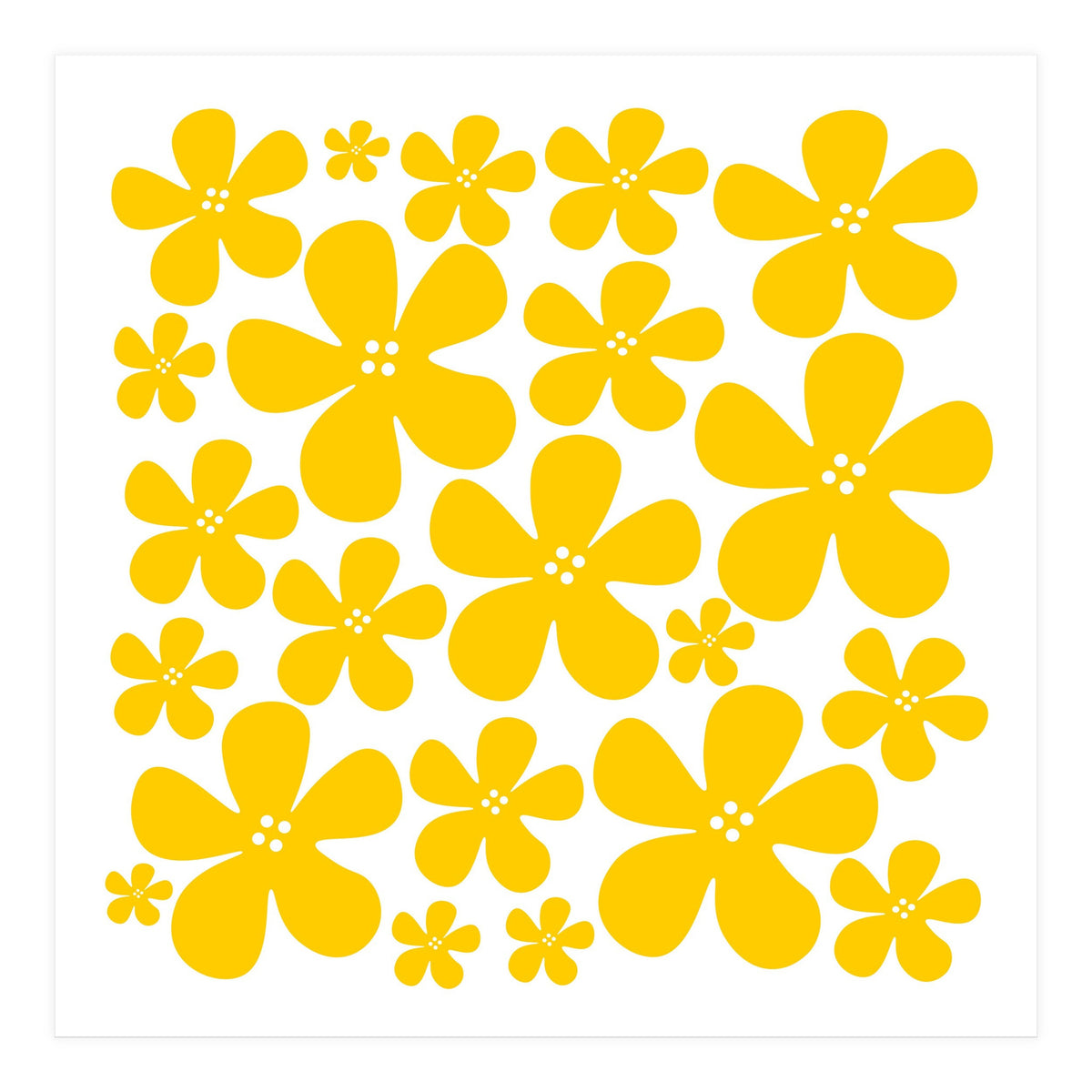 Yellow Flowers Pattern (Print Only)