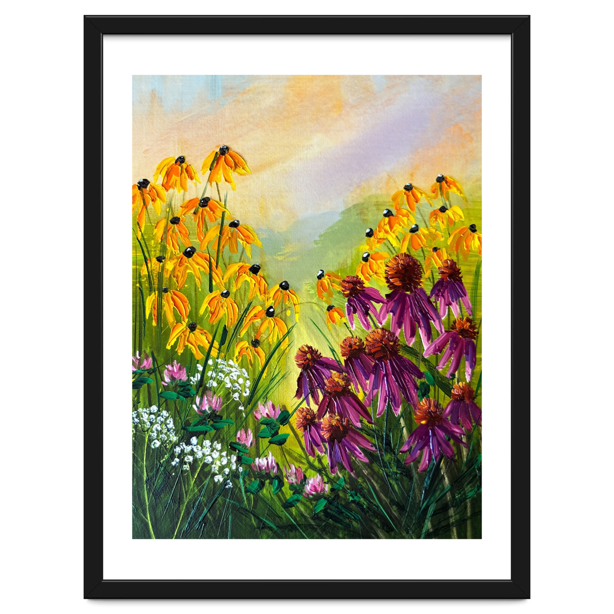 Impasto Wildflower Meadow Painting