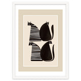 Minimalist Cats In Black And White thumbnail