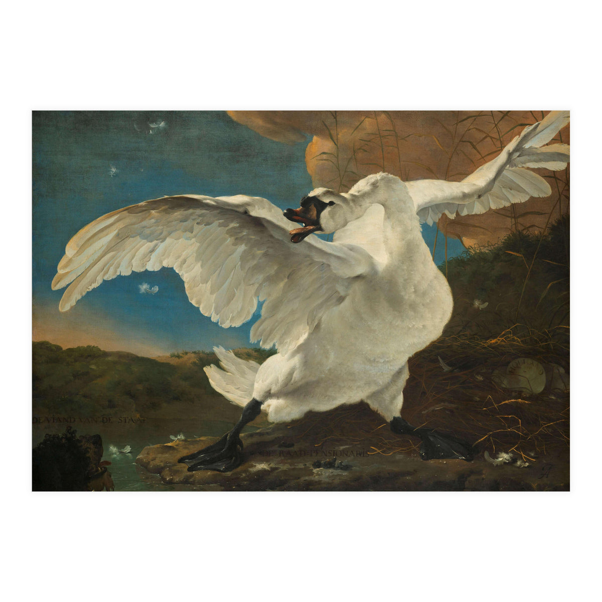The Threatened Swan. The Threatened Swan; Interpreted later as an Allegory on Johan de Witt. Dati... (Print Only)