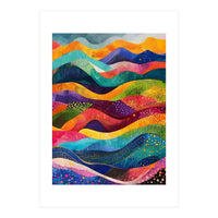 Abstract Rainbow Rolling Hills Landscape (Print Only)