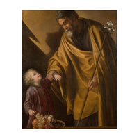 Sebastián Martínez / 'Saint Joseph with the Christ Child'. Ca. 1650. Oil on canvas. (Print Only)