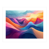 Vibrant Abstract Flowing Peaks Art (Print Only) thumbnail