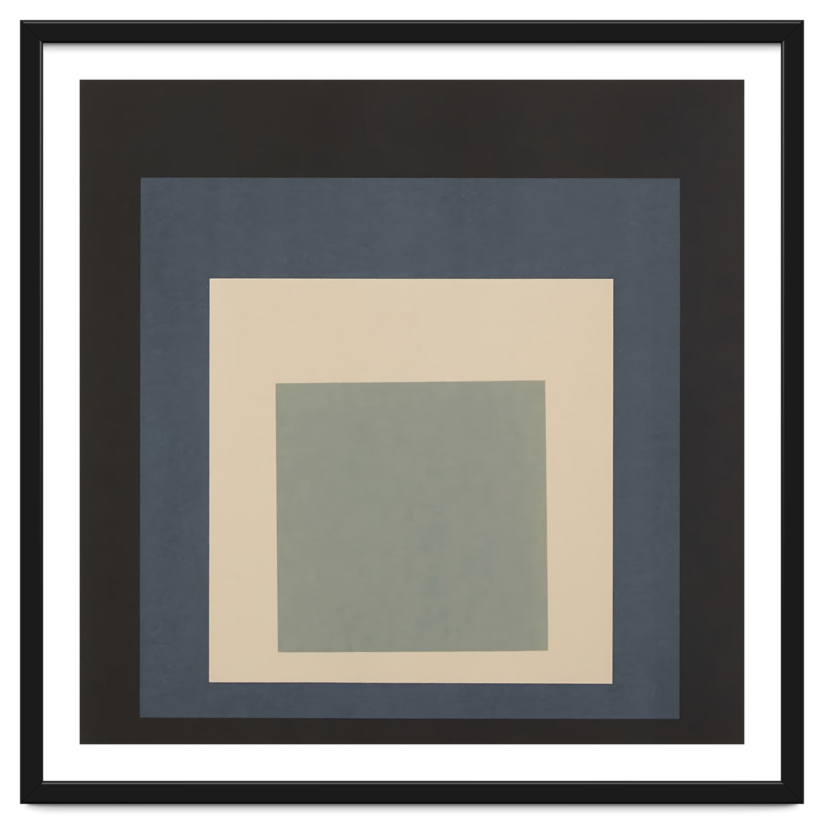 JOSEF ALBERS - HOMAGE TO THE SQUARE BEIGE GREY BLACK HIGH RESOLUTION