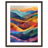 Jewel-Toned Abstract Mountain Landscape Wall Art thumbnail