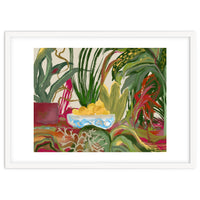 Tropical Table of Lemons still life expressionism oil