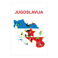 Yugoslavia Map (Print Only)