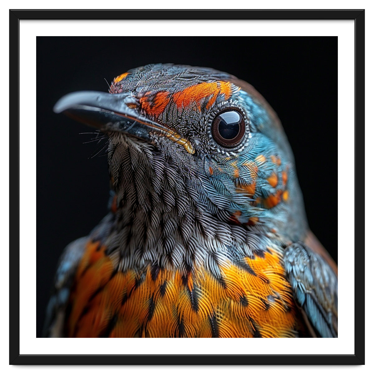 Close Up Of A Colorful Exotic Bird Head