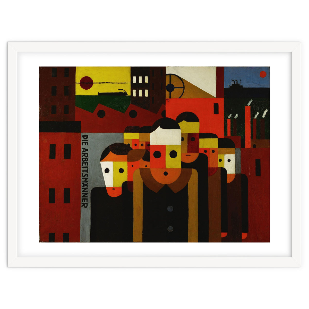 Die Arbeitsmaenner - The Workmen. Oil on canvas.