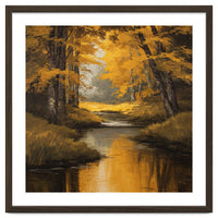 Golden Autumn Forest River