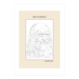 Self Portrait – Leonardo Da Vinci (ascii Art) (Print Only) thumbnail