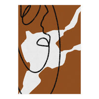 Abstract Brown and Black Lines (Print Only)