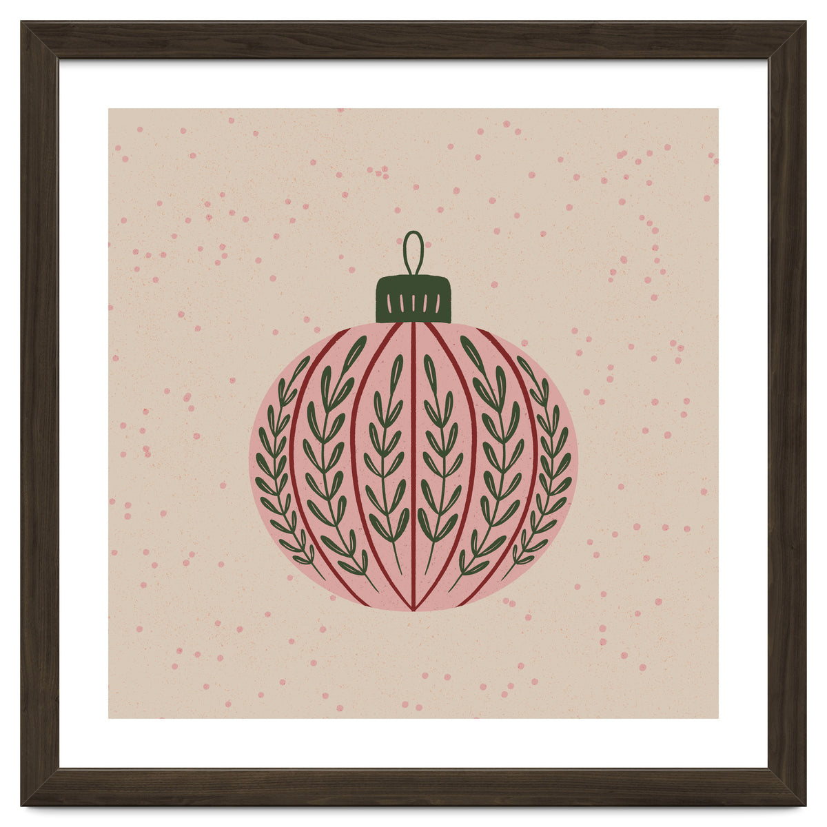 Christmas globe with branches