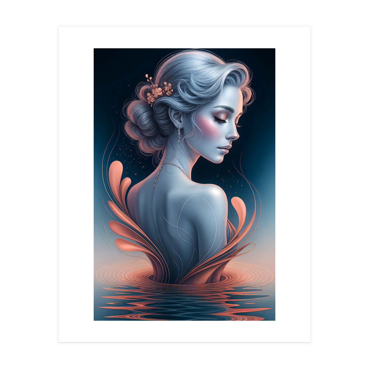 The Beauty of a Woman in an Exotic Pose (Print Only)