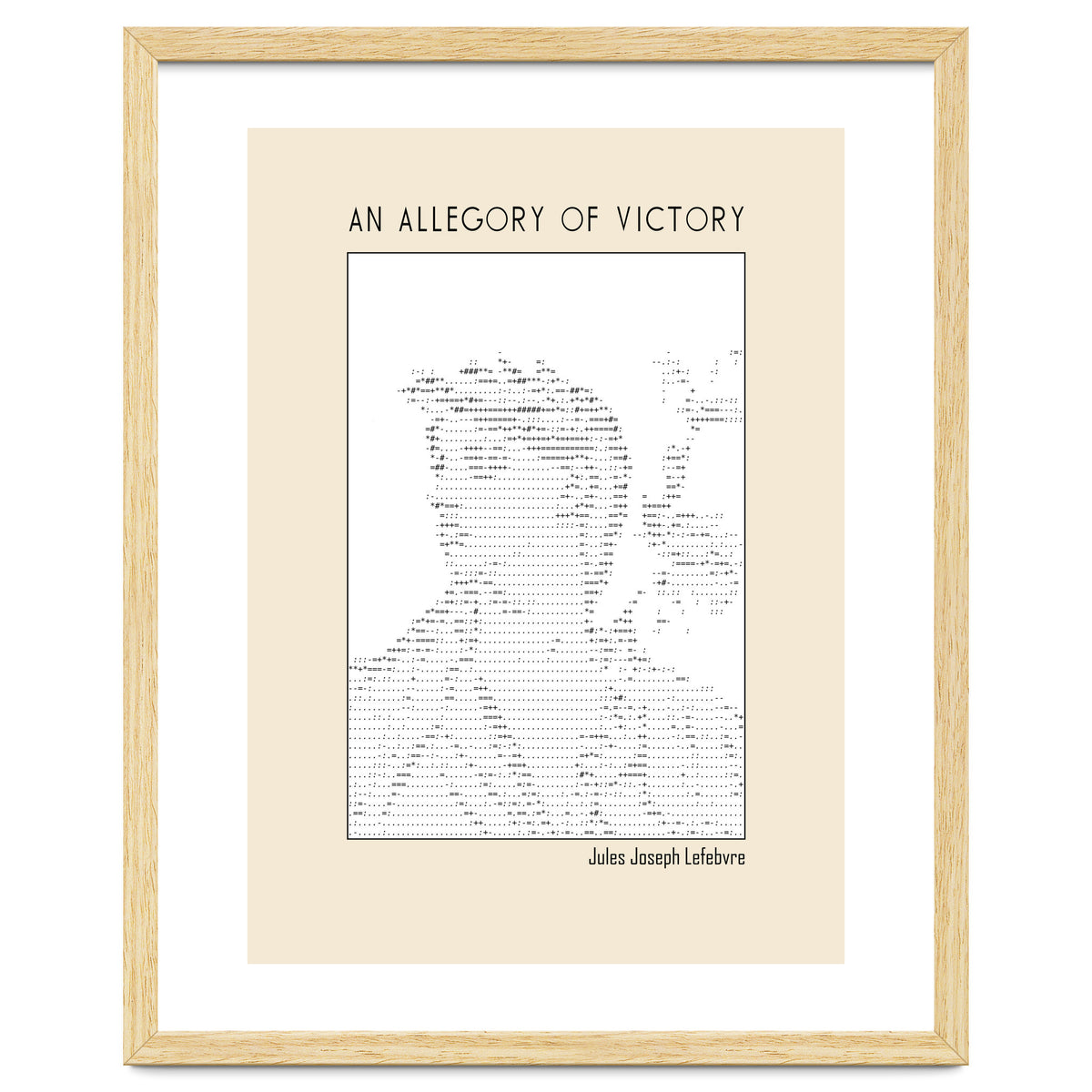 An Allegory Of Victory – Jules Joseph Lefebvre Ascii Art