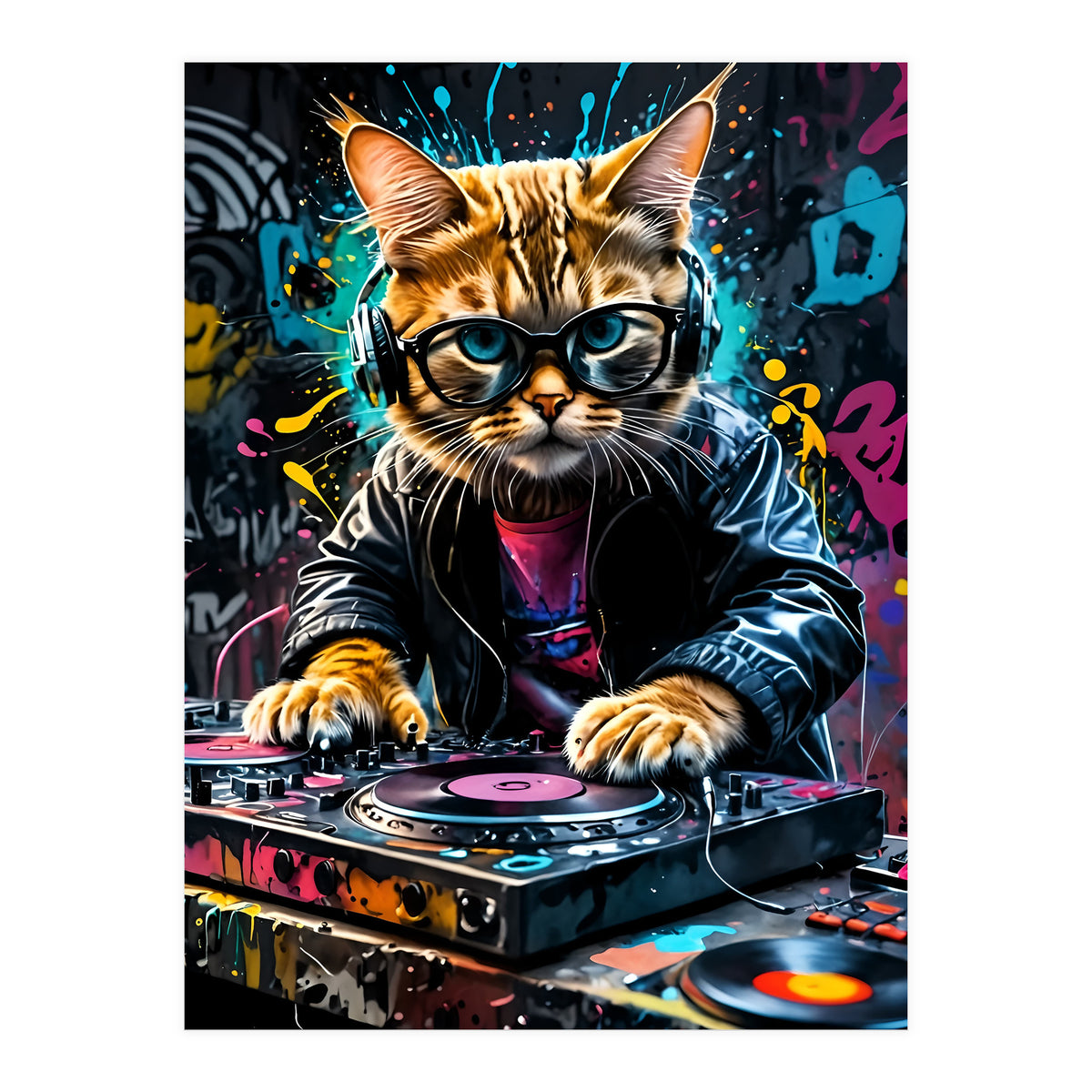 Cat Dj music (Print Only)